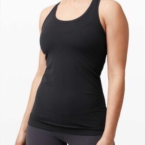 Lululemon Black Cotton Cool Racerback Tank Size 4
